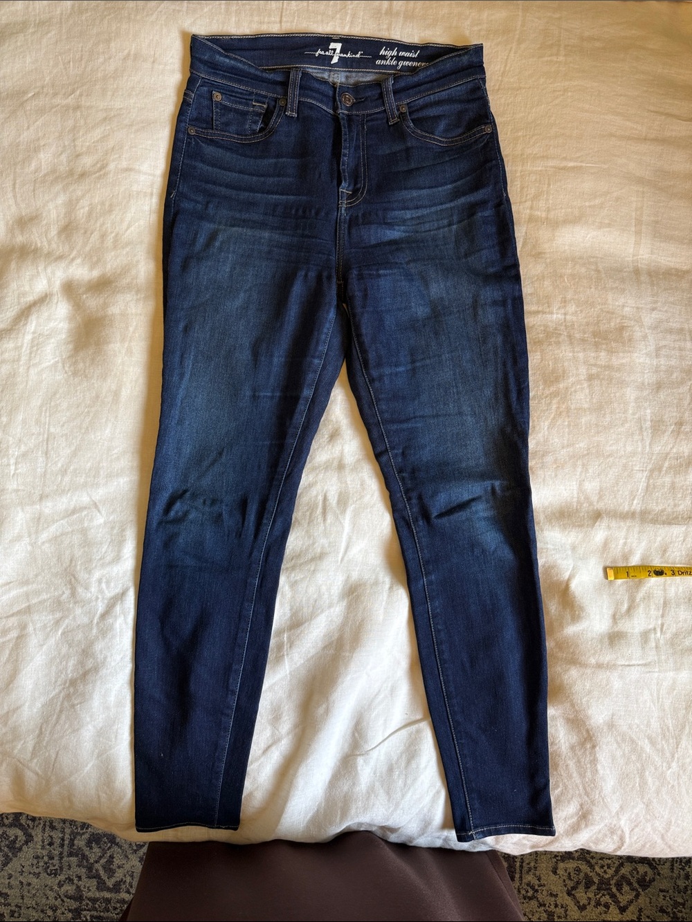 7 For All Mankind Dark Blue Skinny Jeans